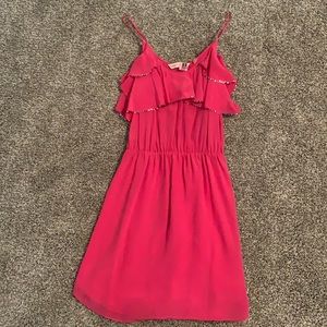 Rebecca Taylor Hot Pink Ruffle Dress